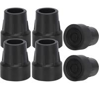 supregear 1" Heavy Duty Rubber Ferrules for Walking Stick (6 X 25mm), Cane Rubber Ends, Cane Tips, 1-inch Zimmer Frames Caps, Black