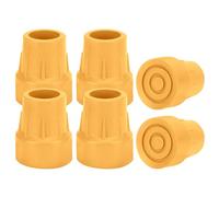 supregear 1" Heavy Duty Rubber Ferrules for Walking Stick (6 X 25mm), Cane Rubber Ends, Cane Tips, 1-inch Zimmer Frames Caps, Yellow