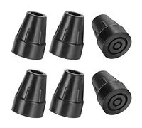 supregear 19mm Heavy Duty Rubber Ferrules, 6-Pack End Caps Stoppers Tips for Walking Sticks, Canes or Crutches, Durable Extra Widen Cane Tips for Walking Cane, Black