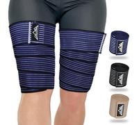 supregear 2 Pcs Hamstring and Thigh Compression Wraps, Adjustable Thigh Brace for Muscle Sprain, Quadricep Support Sleeve for Men and Women, Elastic Bandages for Knee Calf Arm Leg, 150 cm/59 in