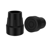 supregear 2 X 25mm 1" Heavy Duty Rubber Ferrules for Walking Stick, Cane Rubber Ends, Cane Tips, 1-inch Zimmer Frames Caps, Black