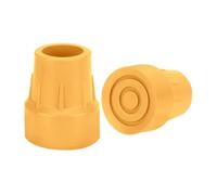 supregear 2 X 25mm 1" Heavy Duty Rubber Ferrules for Walking Stick, Cane Rubber Ends, Cane Tips, 1-inch Zimmer Frames Caps, Yellow