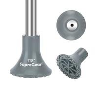 supregear 22mm Heavy Duty Rubber Ferrules for Crutch, Non-Slip Replacement Caps for Walking Sticks, Widen All Terrain Crutches Foot Protector, Added Metal Washer for Extra Strength, Grey
