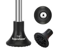 supregear 22mm Heavy Duty Rubber Ferrules for Crutch, Non-Slip Replacement Caps for Walking Sticks, Widen All Terrain Crutches Foot Protector, Added Metal Washer for Extra Strength, Black