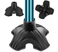 supregear 22mm Heavy Duty Rubber Ferrules for Walking Sticks - Self Standing Quad Base - Non-Slip Stable Replacement Feet Pad for Walking Cane