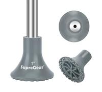 supregear 25 mm Rubber Ferrules, Non-Slip Heavy Duty Replacement Caps for Walking Sticks, Widen All Terrain Crutches Foot Protector, Added Metal Washer for Extra Strength, Grey