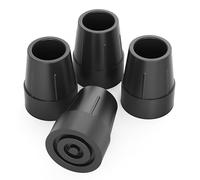 supregear 25mm Rubber Ferrules for Zimmer Frames, Walking Frames, 1" Replacement Feet Caps - 4 Pieces, Black