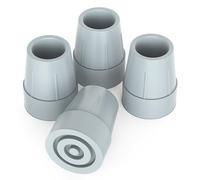 supregear 25mm Rubber Ferrules for Zimmer Frames, Walking Frames, 1" Replacement Feet Caps - 4 Pieces, Grey