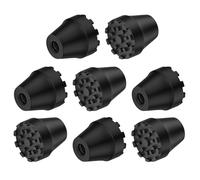 supregear 8-Pack Replacement Rubber Tips for Trekking Poles and Walking Sticks, Anti-Slip Shock-Absorbing Black Feet Caps, Universal Fits 11 mm Standard Hiking Canes and Collapsible Walkers
