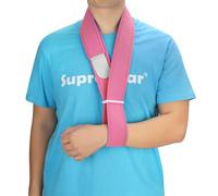 supregear Arm Sling, Adjustable Collar and Cuff Sling, Lightweight Simple Shoulder Immobilizer Arm Elbow Support Strap for Men Women, One Size Fits Most, Pink