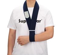supregear Arm Sling, Adjustable Collar and Cuff Sling, Lightweight Simple Shoulder Immobilizer Arm Elbow Support Strap for Men Women, One Size Fits Most, Dark Blue