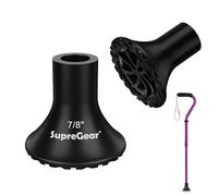 supregear Crutches Rubber Ends 22 mm, 2-Pcs Heavy Duty Walking Stick Ferrules 7/8" Foot Pad, Non Slip Cane Tips