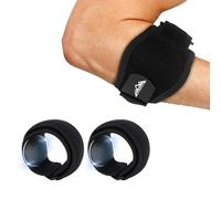 supregear Elbow Brace for Women Men, Forearm Guard for Tennis Golfers Elbow, Adjustable Strap and Compression Pads, Soft Comfortable Support Band for Sports and Daily Life, Black (2 Packs)