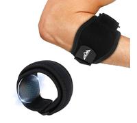 supregear Elbow Brace for Women Men, Forearm Guard for Tennis Golfers Elbow, Adjustable Strap and Compression Pads, Soft Comfortable Support Band for Sports and Daily Life, Black (1 Pack)