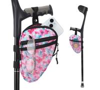 supregear Elbow Crutch Bag - Lightweight Water-Resistant Premium Storage Organizer with Multiple Pockets, Hands-Free Mobility Accessory for Forearm Crutches, Ink Pink