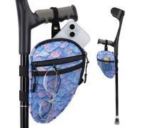 supregear Elbow Crutch Bag - Lightweight Water-Resistant Premium Storage Organizer with Multiple Pockets, Hands-Free Mobility Accessory for Forearm Crutches, Gradient Blue