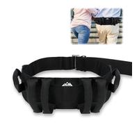 supregear Gait Belt with Handles - Transfer Belts for Seniors, Bariatric, Disabled, Elderly, Physical Therapy - Nursing Safety Assist for Walking and Standing - Quick-Release Metal Buckle, Black