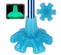 supregear Glow Walking Cane Tip, Heavy Duty 3/4 Inch Rubber Tip, Universal Fit for Most Canes, Enhances Visibility in Dark Environments and Safety, Blue