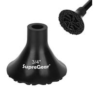 supregear Heavy Duty Rubber Ferrules, 19 mm Non-Slip Replacement for Walking Sticks, Canes and Crutches, Widen All Terrain Walking Stick Tips Foot Caps, Added Metal Washer for Extra Strength, Black