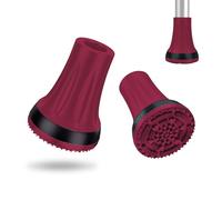 supregear Heavy Duty Rubber Ferrules (19mm, 2-Pack), Heavy Duty Anti-Slip End Stoppers Cane Tips for Walking Sticks - All Terrain Extreme Grip Feet Cap for Canes, Crutches, Red