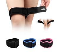 supregear IT Band Strap - Iliotibial Band Syndrome Brace - Knee Thigh Hip & ITB Compression Wrap Support for Running and Exercise - Adjustable Athletic Stabilizer for Men, Women, Black