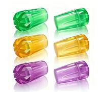 supregear Replacement Tips for Hiking & Trekking Poles, Non-Slip Base for Trail Stability, Colorful Durable Walking Stick Protectors (11 mm Hole Diameter), 6-Pack (2-Yellow, 2-Purple, 2-Green)