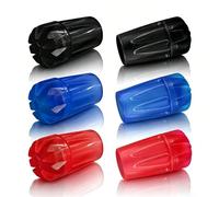 supregear Replacement Tips for Hiking & Trekking Poles, Non-Slip Base for Trail Stability, Colorful Durable Walking Stick Protectors (11 mm Hole Diameter), 6-Pack (2-Black, 2-Blue, 2-Red)
