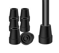 supregear Rubber Ferrules (6-Pack), 22mm Replacement Rubber End Caps for Walking Cane & Sticks Foot Pad Accessory, Black
