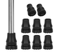 supregear Rubber Ferrules End Caps Stoppers for Walking Stick (8-Pack), 19mm 3/4" Non-Slip Replacement Rubber Cane Tips, Black