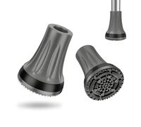 supregear Rubber Ferrules for Crutch, 22 mm Heavy Duty Rubber Replacement Tips for Canes and Crutches, Anti-Slip Thickened Feet Cap, Walking Cane Tips (Pack of 2), Grey