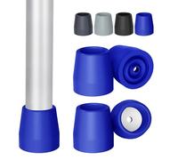 supregear Rubber Ferrules for Zimmer Frames (4 Pcs), 25mm Heavy Duty Replacement Tips for Walkers, Commodes, Shower Chairs, Walking Sticks, Tool Free Rubber Stoppers Caps, Blue