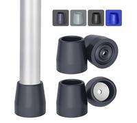 supregear Rubber Ferrules for Zimmer Frames (4 Pcs), 25mm Heavy Duty Replacement Tips for Walkers, Commodes, Shower Chairs, Walking Sticks, Tool Free Rubber Stoppers Caps, Dark Grey