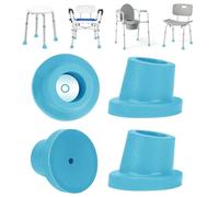 supregear Shower Chair Leg Caps - Heavy Duty Replacement Feet for Shower Stools Bath Seat, 28 cm I.D. Slope Rubber Tips for Transfer Bench Non-Slip Extreme Grip Suction Cup Feet, 4PK