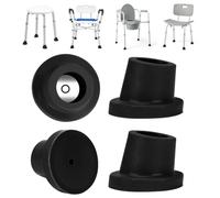 supregear Shower Chair Leg Caps - Heavy Duty Replacement Feet for Shower Stools Bath Seat, 28 cm I.D. Slope Rubber Tips for Transfer Bench Non-Slip Extreme Grip Suction Cup Feet, 4PK