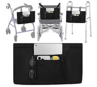 supregear Universal Accessories Bag for Walker, Wheelchair, Rollator, Scooters, Seniors Detachable Preserve Heat Cooler w/Cup Holder-Folding Walker Basket Waterproof Walker Caddy Pouch