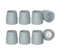 supregear Walker Tips, 8 Pcs 28 mm Heavy Duty Rubber Walker/Commode Replacement Tips for Walkers, Commodes, Shower Chairs, Walking Sticks, Walker Accessory Tool Free, Grey