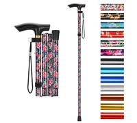 supregear Walking Stick - Adjustable Folding Walking Sticks for Women and Men - Lightweight Portable Collapsible Balancing Aid - Travel Cane for Ladies Elderly Adults, Scarlet Red
