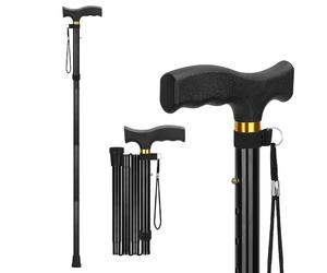 supregear Walking Stick for Women and Men, Collapsible, Lightweight, Sl oldable Folding Walking Cane and Sticks for Seniors & Adults with Comfortable T-Handle