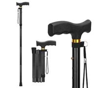 supregear Walking Stick for Women and Men, Collapsible, Lightweight, Sleek, Foldable Folding Walking Cane and Sticks for Seniors & Adults with Comfortable T-Handle