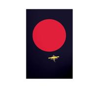 Suprem_13 - Satellite Orbiting A Dying Star. Crimson Perception Point in The Cosmic Void Canvas Poster Wall Art Decor Print Picture Paintings for Living Room Bedroom Decoration 12x18inch(30x45cm)