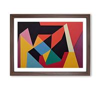 Suprematism Abstract Art Vol.6 Framed Print | A3 Walnut Framed Wall Art | Ready to Hang | Abstract Historical Picture | Living Room Bedroom Lounge Office
