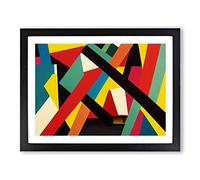 Suprematism Modern Art Vol.7 Abstract Framed Print | A4 Black Framed Wall Art | Ready to Hang | Abstract Historical Picture | Living Room Bedroom Lounge Office