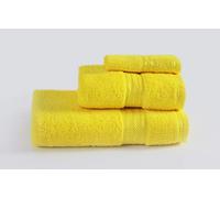 Supreme 3 piece Matching Towel Set for Bathroom 500 GSM Super Soft Egyptian Collection Pack contains 1 face flannel, 1 hand towel, 1 bath towel Absorbent and Quick Dry Cotton towels (YELLOW)