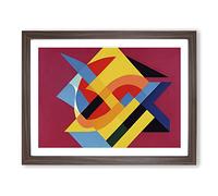 Supreme Abstract Art Framed Print | A4 Walnut Framed Wall Art | Ready to Hang | Abstract Fantasy Picture | Living Room Bedroom Lounge Office