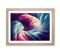 Supreme Abstract Fractals Framed Print | A2 Oak Framed Wall Art | Ready to Hang | Abstract Fantasy Picture | Living Room Bedroom Lounge Office