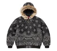 Supreme Bandana Jacquard Denim Hooded Work Jacket 'Black' SS25J42-BLACK L