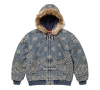 Supreme Bandana Jacquard Denim Hooded Work Jacket 'Blue' SS25J42-BLUE L
