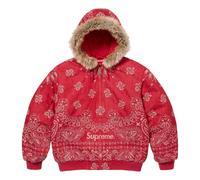 Supreme Bandana Jacquard Denim Hooded Work Jacket 'Red' SS25J42-RED S