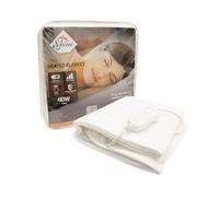 Supreme comfort electric heated blanket underblanket, Machine washable, heat control & overheat protection (SINGLE)