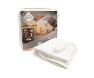 Supreme comfort electric heated blanket underblanket, Machine washable, heat control & overheat protection (SINGLE)